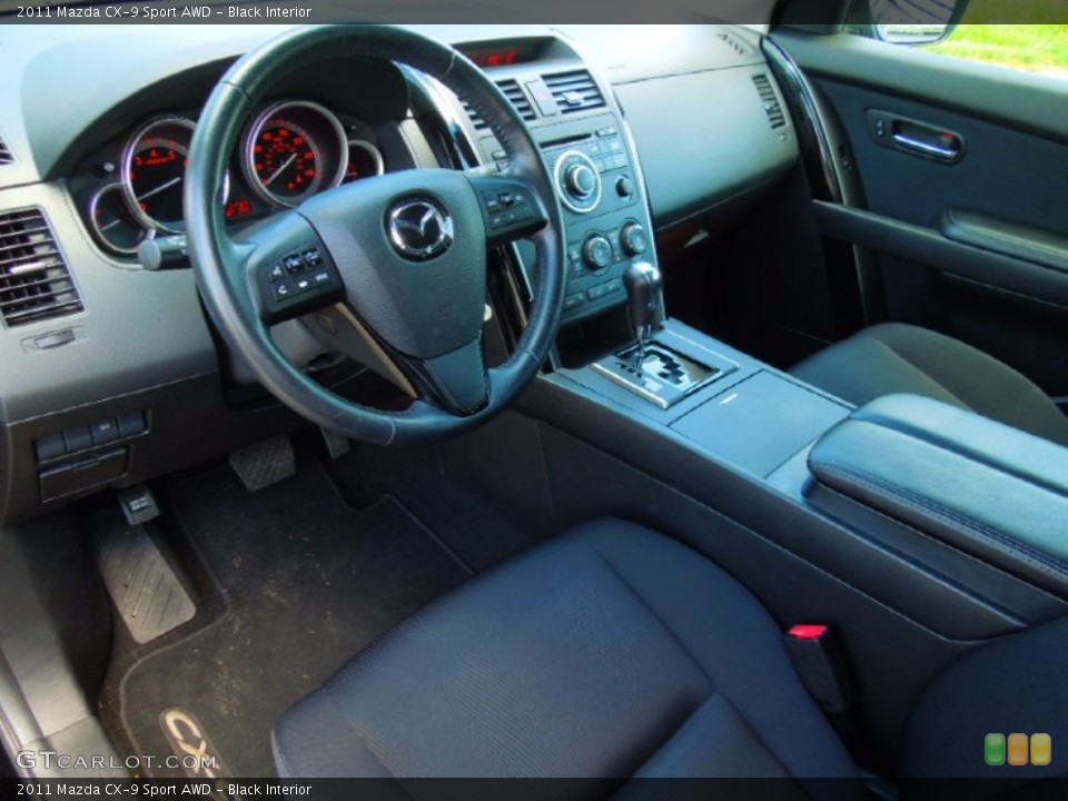 Black Interior Prime Interior for the 2011 Mazda CX-9 Sport AWD #64977185