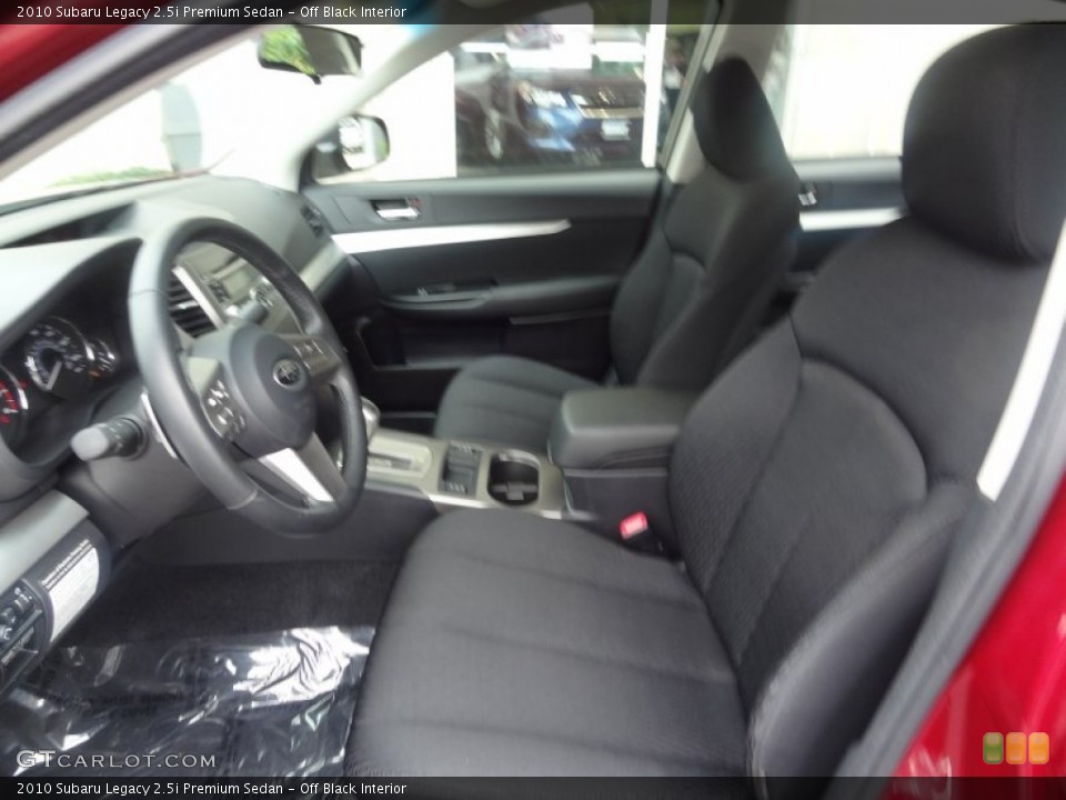 Off Black Interior Photo for the 2010 Subaru Legacy 2.5i Premium Sedan #64978887
