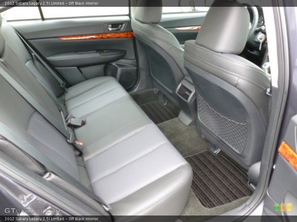 Off Black Interior Rear Seat for the 2012 Subaru Legacy 2.5i Limited #64981895