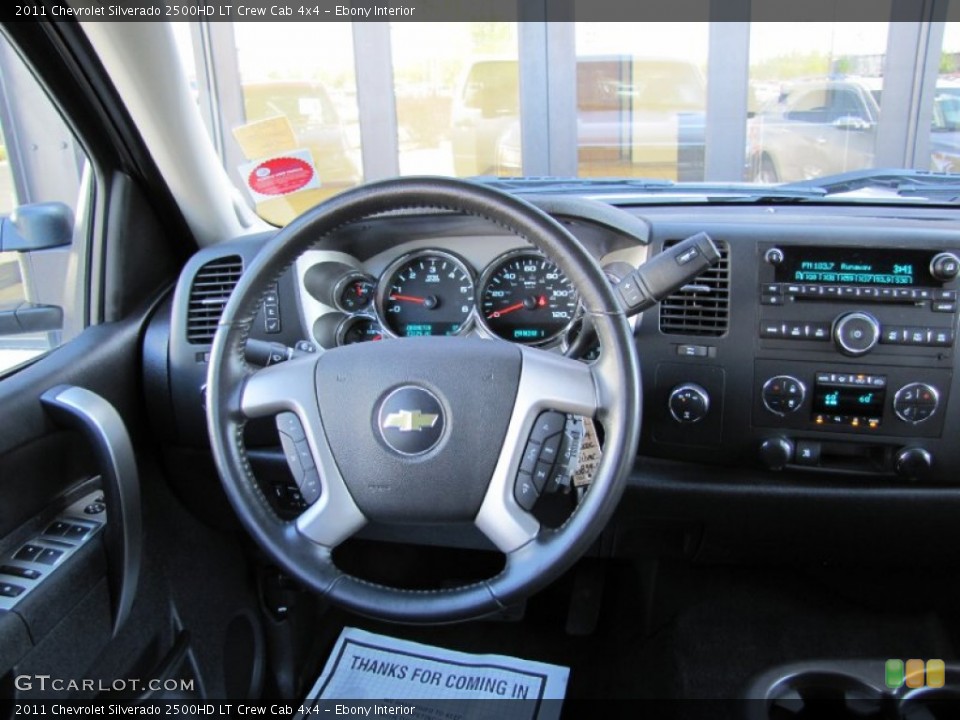 Ebony Interior Dashboard for the 2011 Chevrolet Silverado 2500HD LT Crew Cab 4x4 #64987922