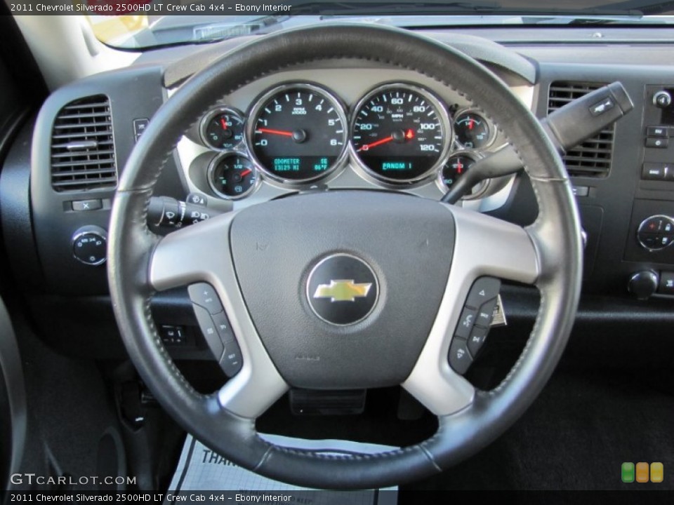 Ebony Interior Steering Wheel for the 2011 Chevrolet Silverado 2500HD LT Crew Cab 4x4 #64987940