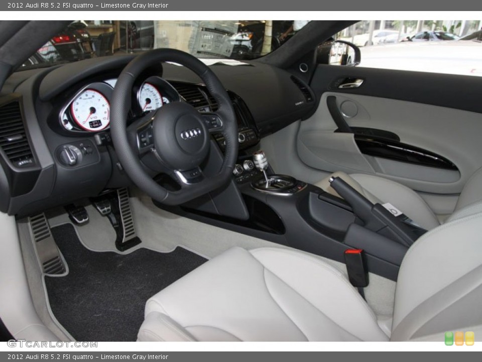 Limestone Gray Interior Prime Interior for the 2012 Audi R8 5.2 FSI quattro #64992248