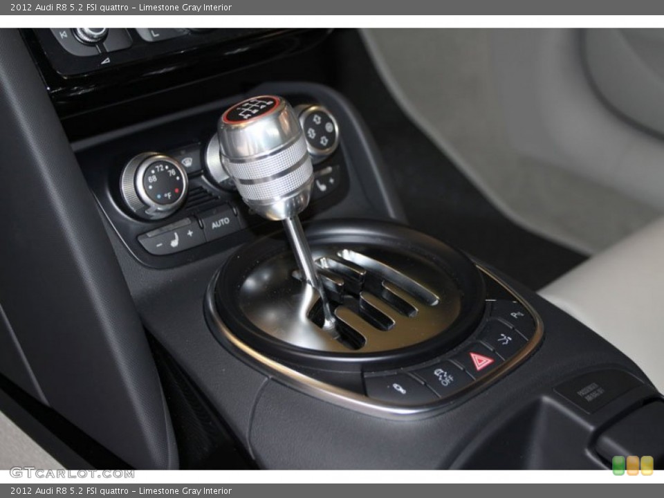 Limestone Gray Interior Transmission for the 2012 Audi R8 5.2 FSI quattro #64992266