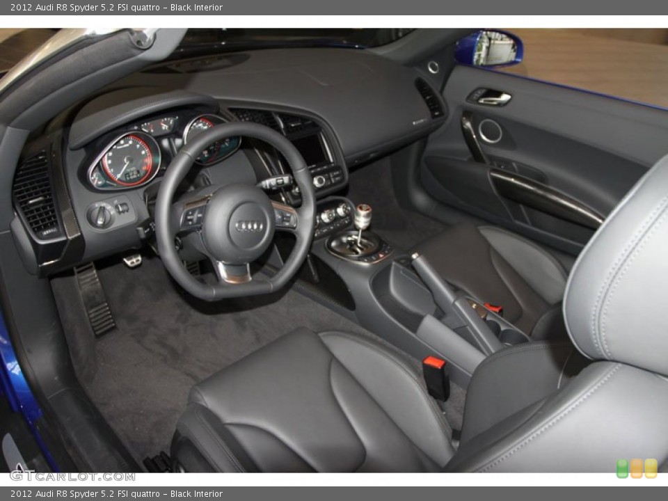 Black Interior Prime Interior for the 2012 Audi R8 Spyder 5.2 FSI quattro #64992524