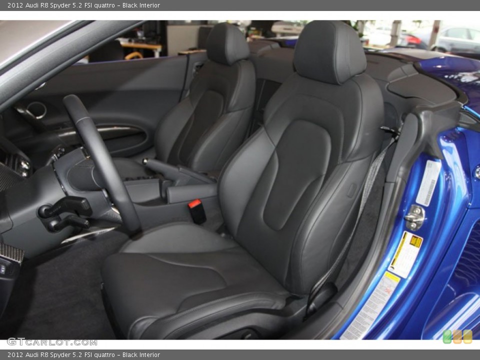 Black Interior Front Seat for the 2012 Audi R8 Spyder 5.2 FSI quattro #64992527