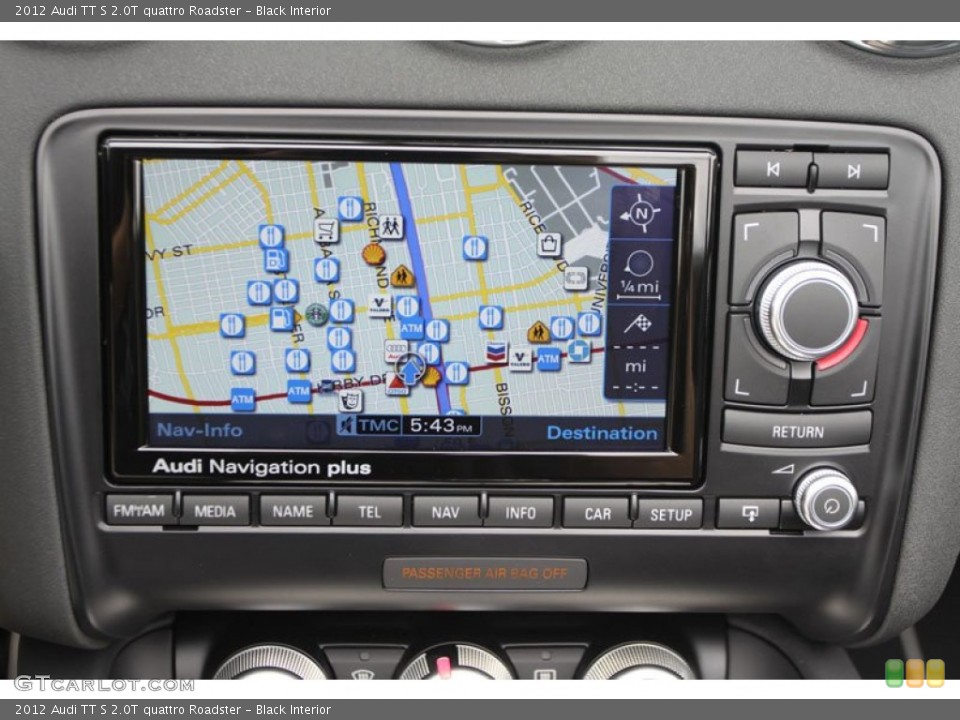 Black Interior Navigation for the 2012 Audi TT S 2.0T quattro Roadster #64994285