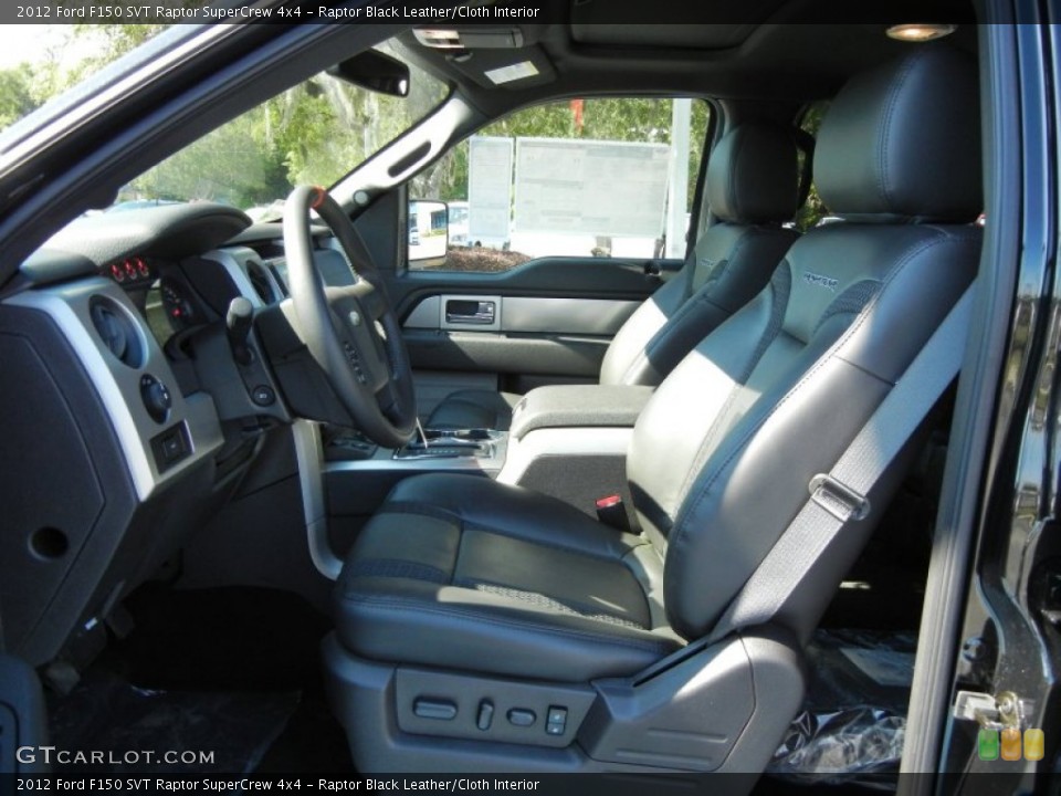 Raptor Black Leather/Cloth Interior Photo for the 2012 Ford F150 SVT Raptor SuperCrew 4x4 #64994327