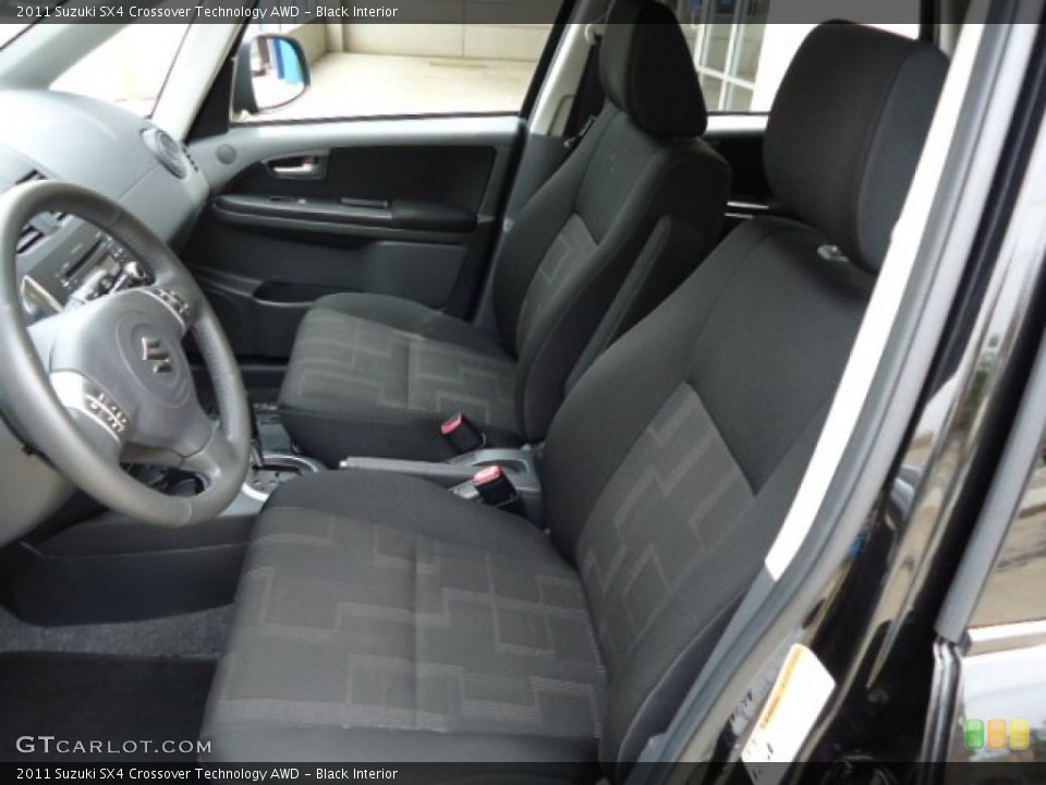 Black Interior Front Seat for the 2011 Suzuki SX4 Crossover Technology AWD #64997315