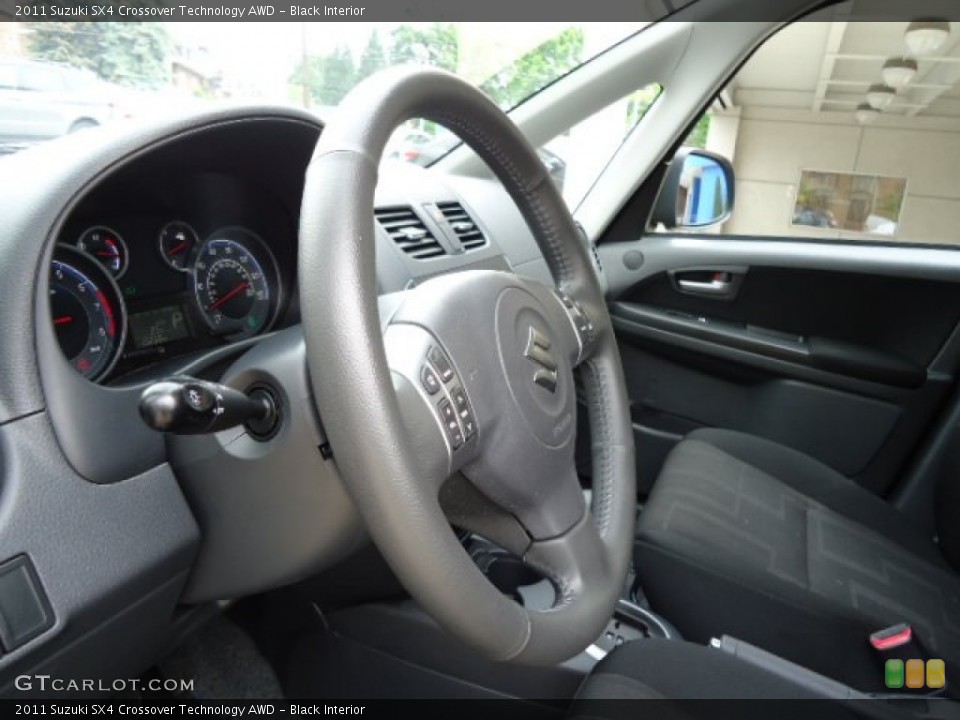 Black Interior Steering Wheel for the 2011 Suzuki SX4 Crossover Technology AWD #64997354