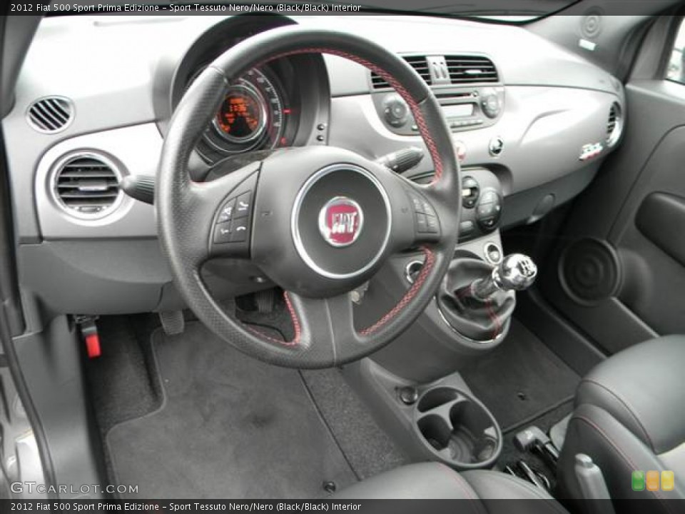 Sport Tessuto Nero/Nero (Black/Black) Interior Steering Wheel for the 2012 Fiat 500 Sport Prima Edizione #64998083