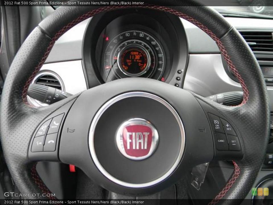 Sport Tessuto Nero/Nero (Black/Black) Interior Steering Wheel for the 2012 Fiat 500 Sport Prima Edizione #64998177