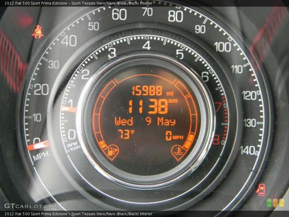 Sport Tessuto Nero/Nero (Black/Black) Interior Gauges for the 2012 Fiat 500 Sport Prima Edizione #64998183
