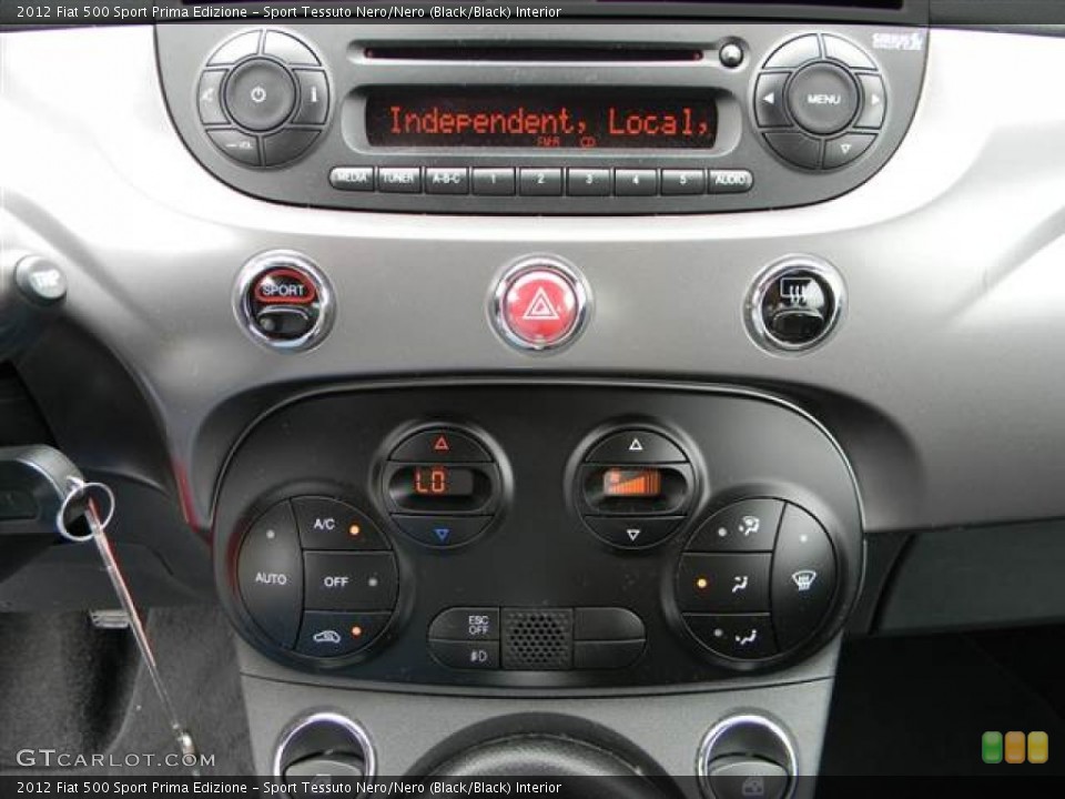 Sport Tessuto Nero/Nero (Black/Black) Interior Controls for the 2012 Fiat 500 Sport Prima Edizione #64998192