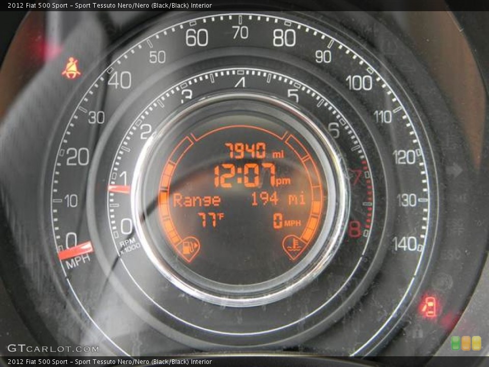 Sport Tessuto Nero/Nero (Black/Black) Interior Gauges for the 2012 Fiat 500 Sport #64998388
