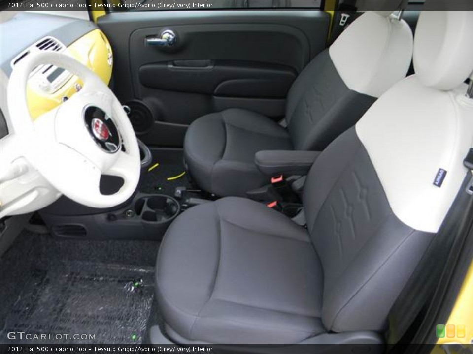 Tessuto Grigio/Avorio (Grey/Ivory) Interior Front Seat for the 2012 Fiat 500 c cabrio Pop #64999427