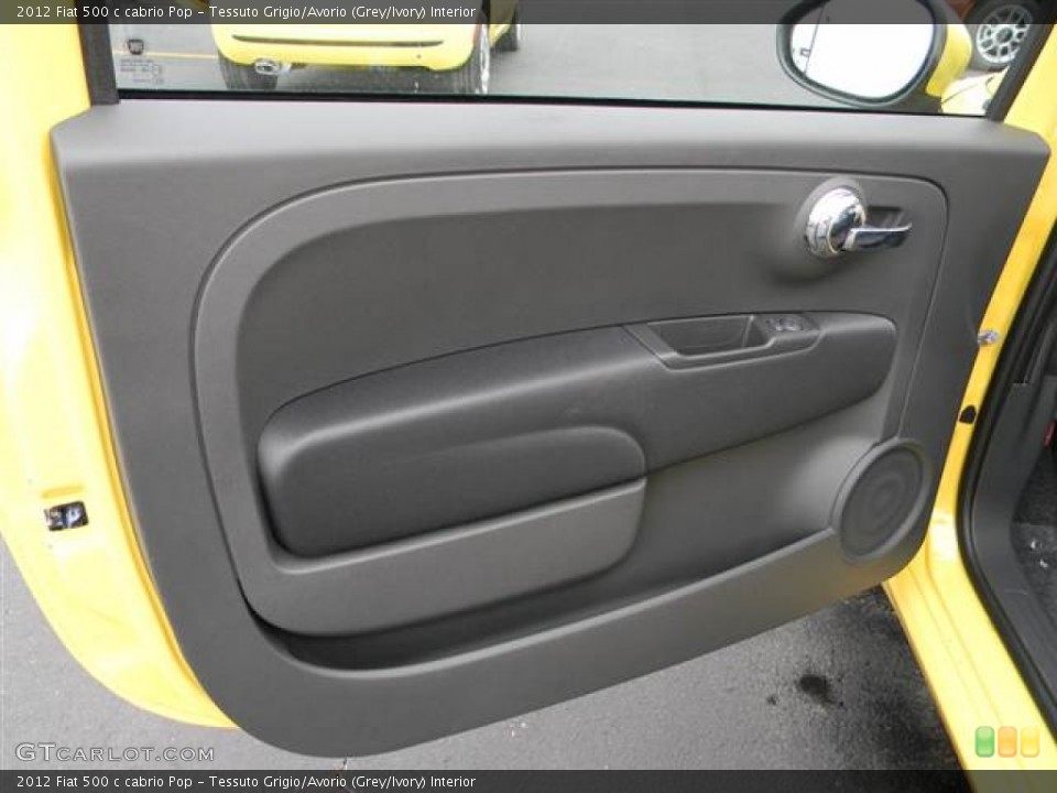 Tessuto Grigio/Avorio (Grey/Ivory) Interior Door Panel for the 2012 Fiat 500 c cabrio Pop #64999439