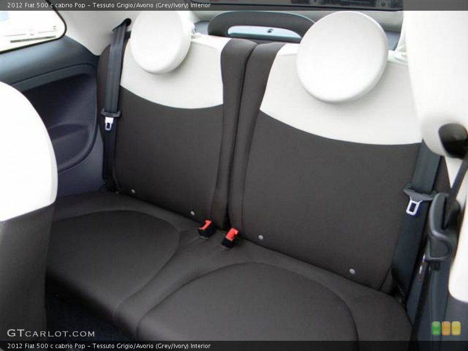 Tessuto Grigio/Avorio (Grey/Ivory) Interior Rear Seat for the 2012 Fiat 500 c cabrio Pop #64999589
