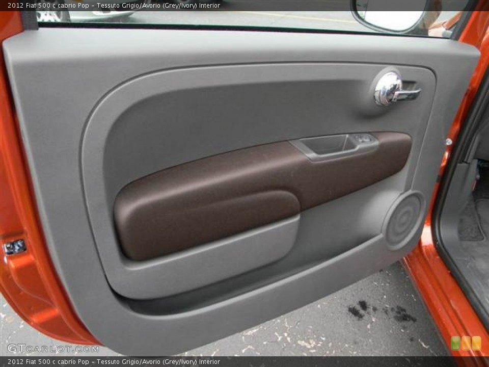 Tessuto Grigio/Avorio (Grey/Ivory) Interior Door Panel for the 2012 Fiat 500 c cabrio Pop #64999607