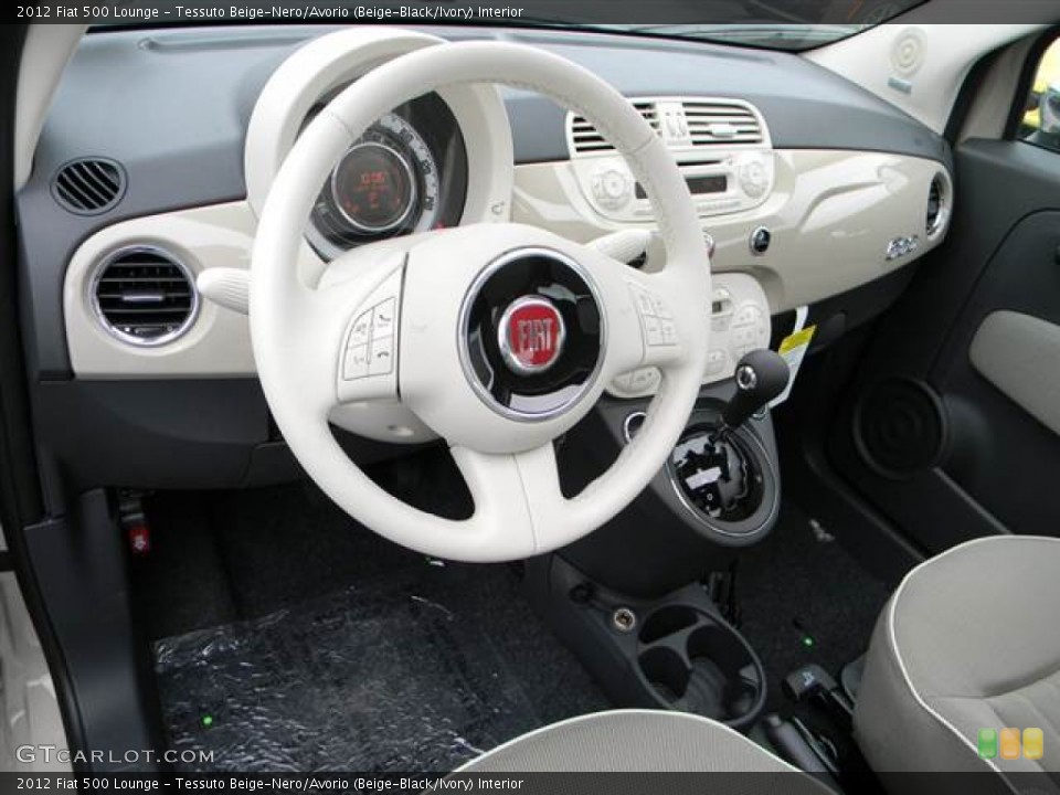 Tessuto Beige-Nero/Avorio (Beige-Black/Ivory) Interior Dashboard for the 2012 Fiat 500 Lounge #64999751