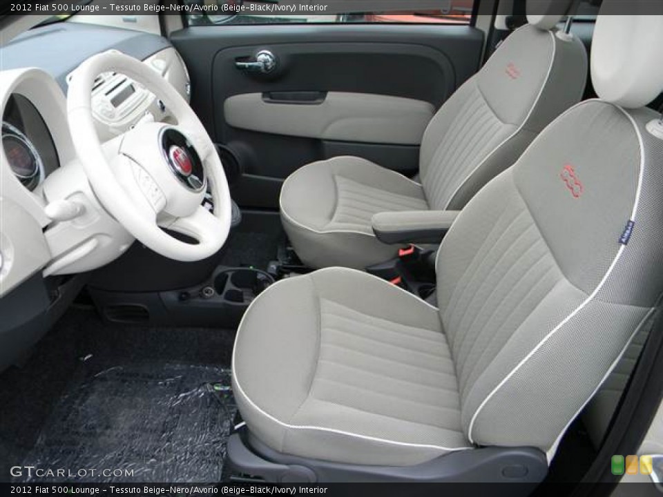 Tessuto Beige-Nero/Avorio (Beige-Black/Ivory) Interior Front Seat for the 2012 Fiat 500 Lounge #64999760