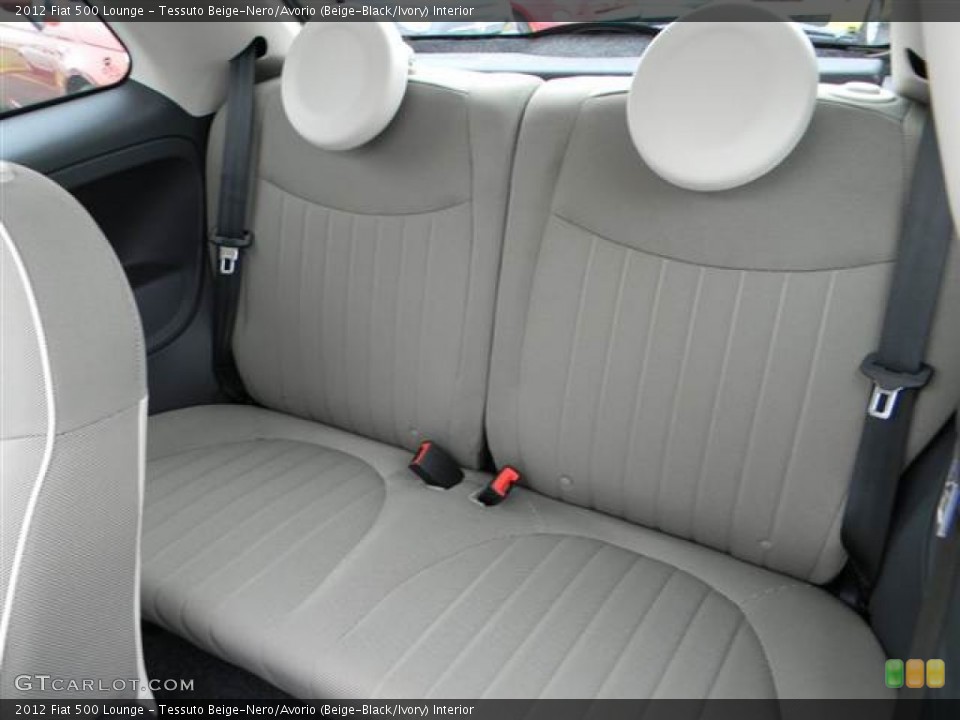 Tessuto Beige-Nero/Avorio (Beige-Black/Ivory) Interior Rear Seat for the 2012 Fiat 500 Lounge #64999775