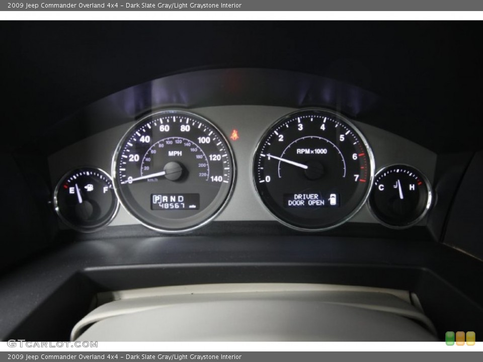 Dark Slate Gray/Light Graystone Interior Gauges for the 2009 Jeep Commander Overland 4x4 #65002068
