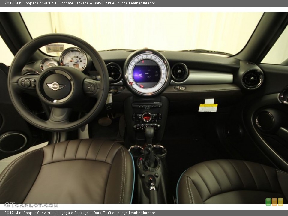 Dark Truffle Lounge Leather Interior Dashboard for the 2012 Mini Cooper Convertible Highgate Package #65007318
