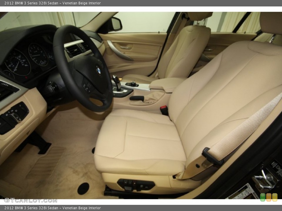 Venetian Beige Interior Front Seat for the 2012 BMW 3 Series 328i Sedan #65008005