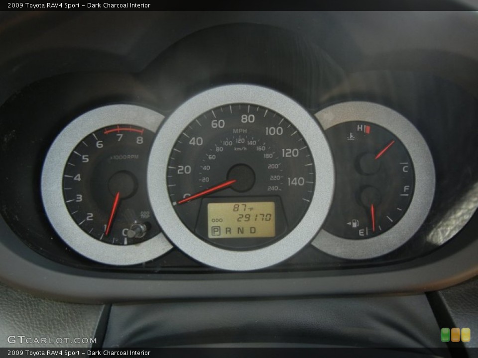 Dark Charcoal Interior Gauges for the 2009 Toyota RAV4 Sport #65008134