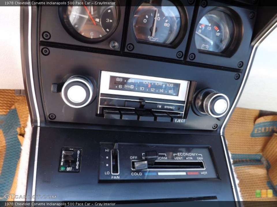 Gray Interior Audio System for the 1978 Chevrolet Corvette Indianapolis 500 Pace Car #65012155