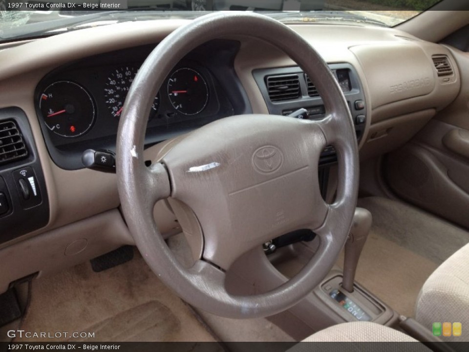 Beige Interior Steering Wheel for the 1997 Toyota Corolla DX #65014509
