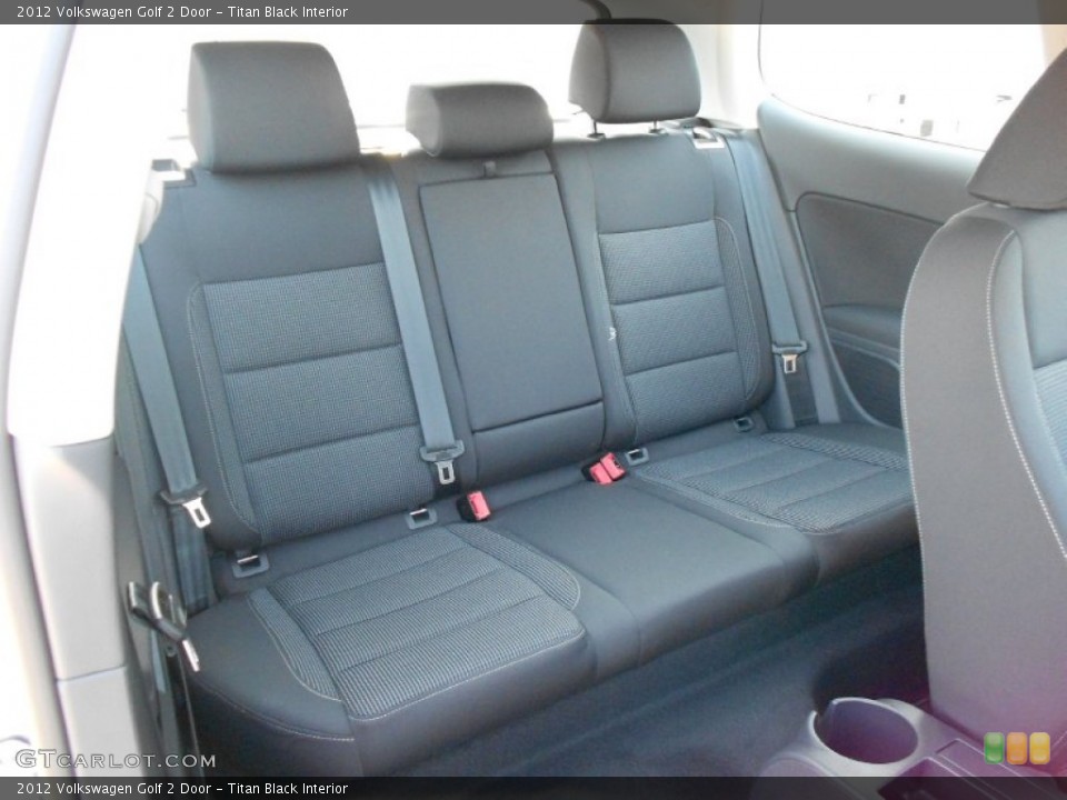 Titan Black Interior Rear Seat for the 2012 Volkswagen Golf 2 Door #65020418