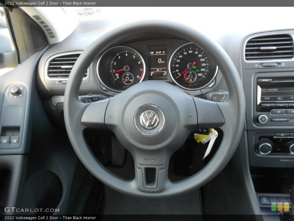 Titan Black Interior Steering Wheel for the 2012 Volkswagen Golf 2 Door #65020434