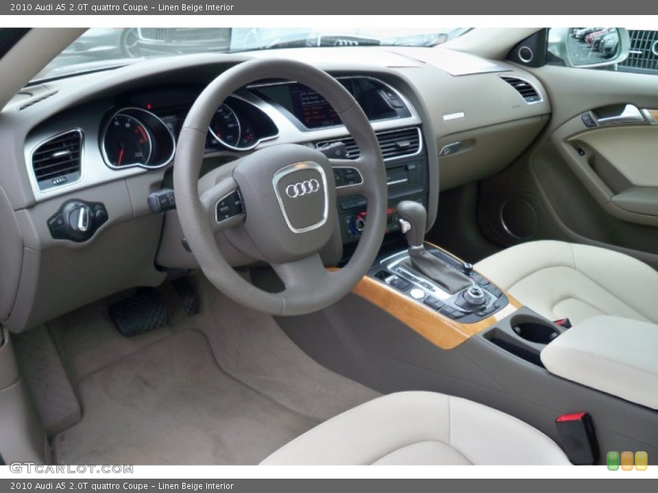 Linen Beige Interior Prime Interior for the 2010 Audi A5 2.0T quattro Coupe #65037344