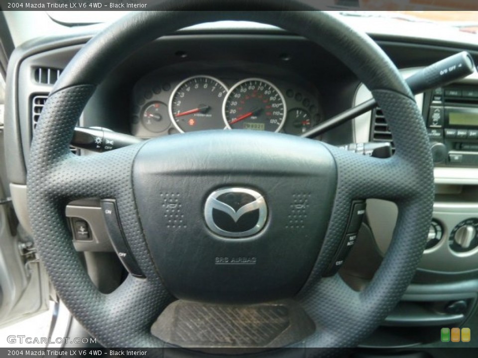 Black Interior Steering Wheel for the 2004 Mazda Tribute LX V6 4WD #65039575