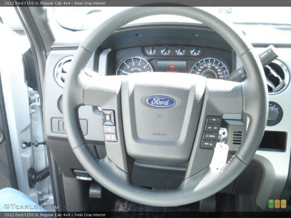 Steel Gray Interior Steering Wheel for the 2012 Ford F150 XL Regular Cab 4x4 #65040143