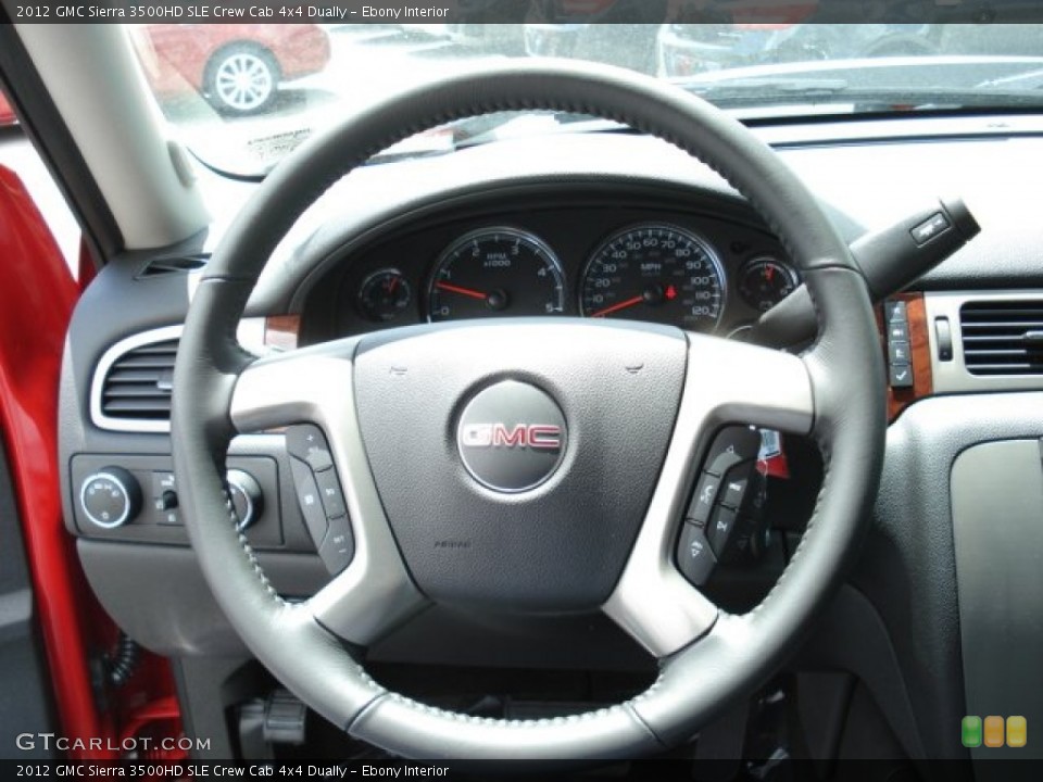 Ebony Interior Steering Wheel for the 2012 GMC Sierra 3500HD SLE Crew Cab 4x4 Dually #65040803