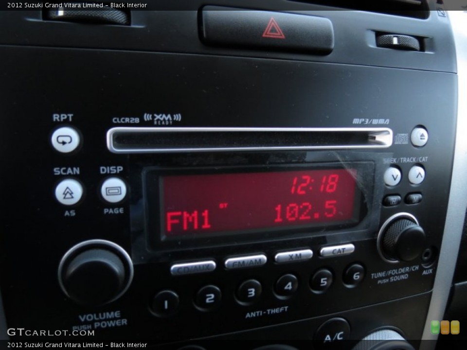 Black Interior Audio System for the 2012 Suzuki Grand Vitara Limited #65044150
