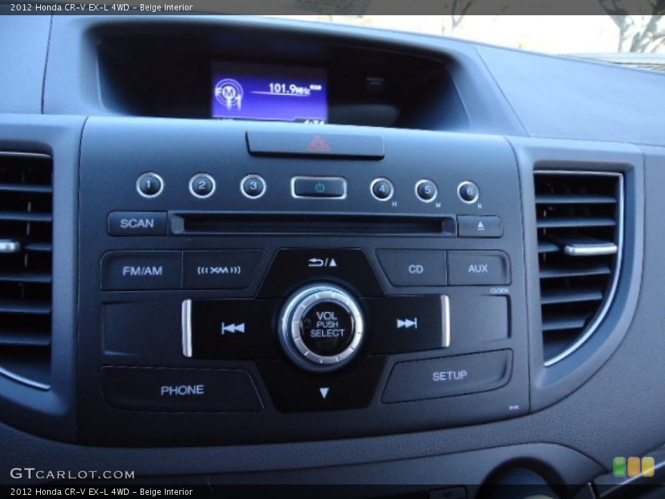 Beige Interior Controls for the 2012 Honda CR-V EX-L 4WD #65050327