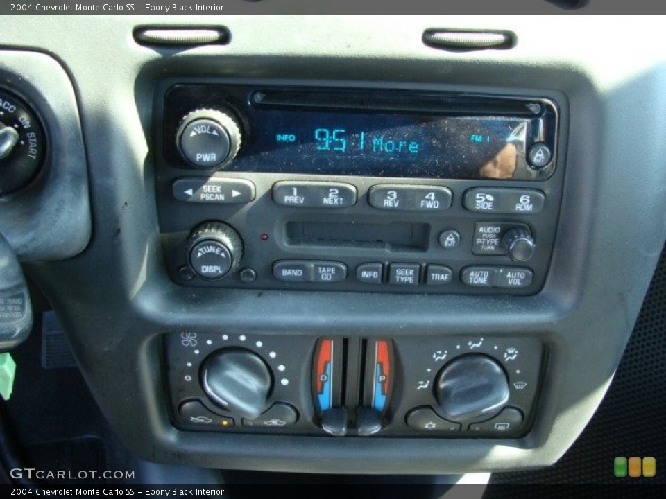 Ebony Black Interior Controls for the 2004 Chevrolet Monte Carlo SS #65058748