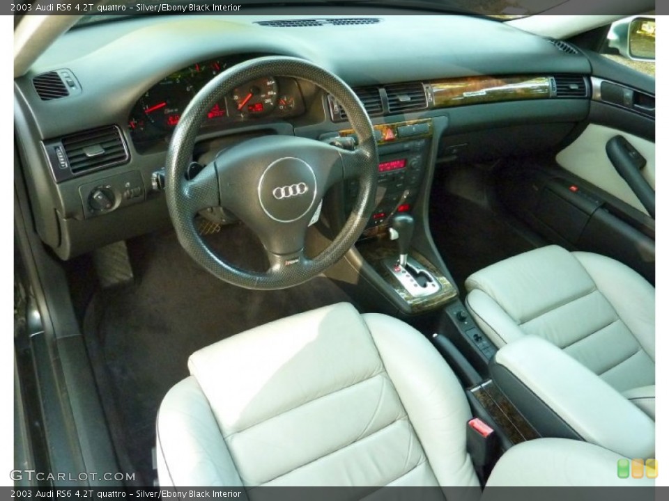 Silver/Ebony Black Interior Prime Interior for the 2003 Audi RS6 4.2T quattro #65061151