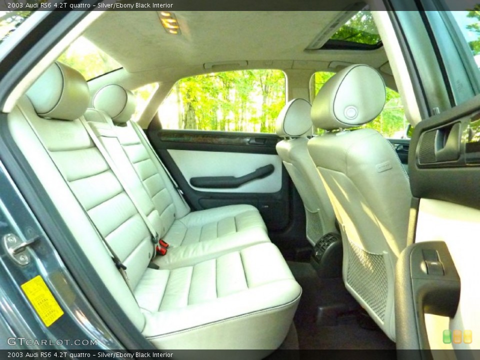 Silver/Ebony Black Interior Rear Seat for the 2003 Audi RS6 4.2T quattro #65061202