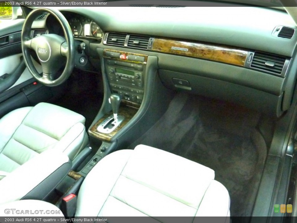 Silver/Ebony Black Interior Dashboard for the 2003 Audi RS6 4.2T quattro #65061232