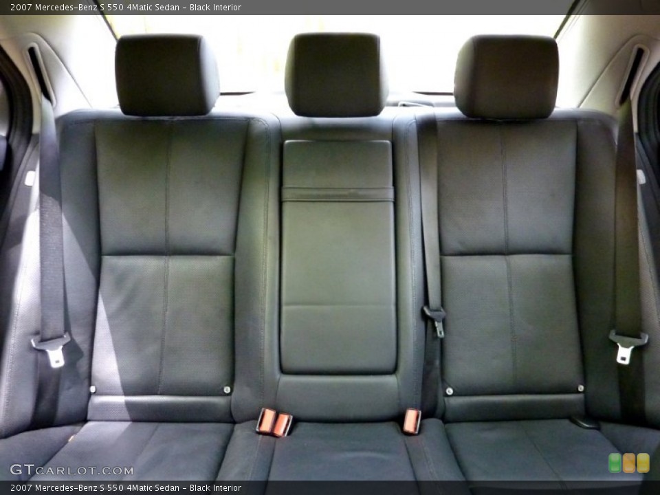 Black Interior Rear Seat for the 2007 Mercedes-Benz S 550 4Matic Sedan #65061724