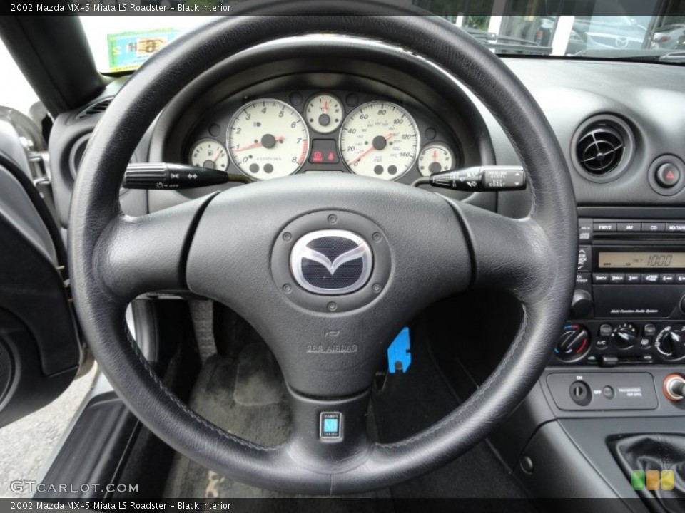 Black Interior Steering Wheel for the 2002 Mazda MX-5 Miata LS Roadster #65062927