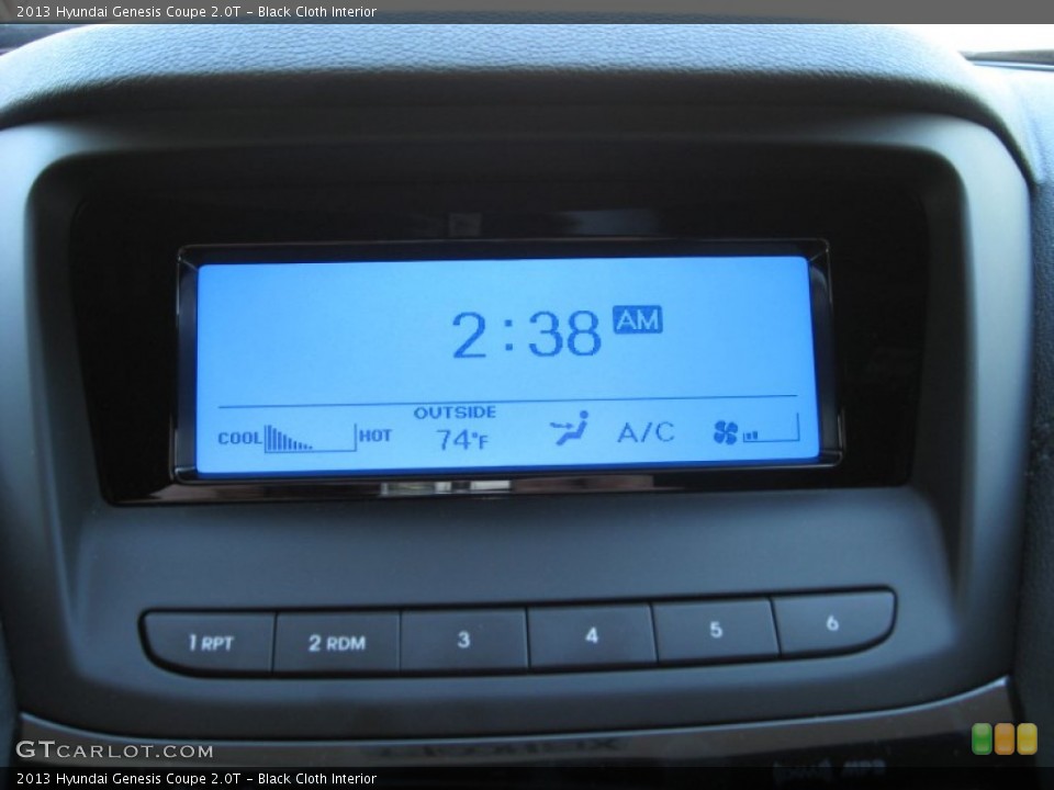 Black Cloth Interior Controls for the 2013 Hyundai Genesis Coupe 2.0T #65071886