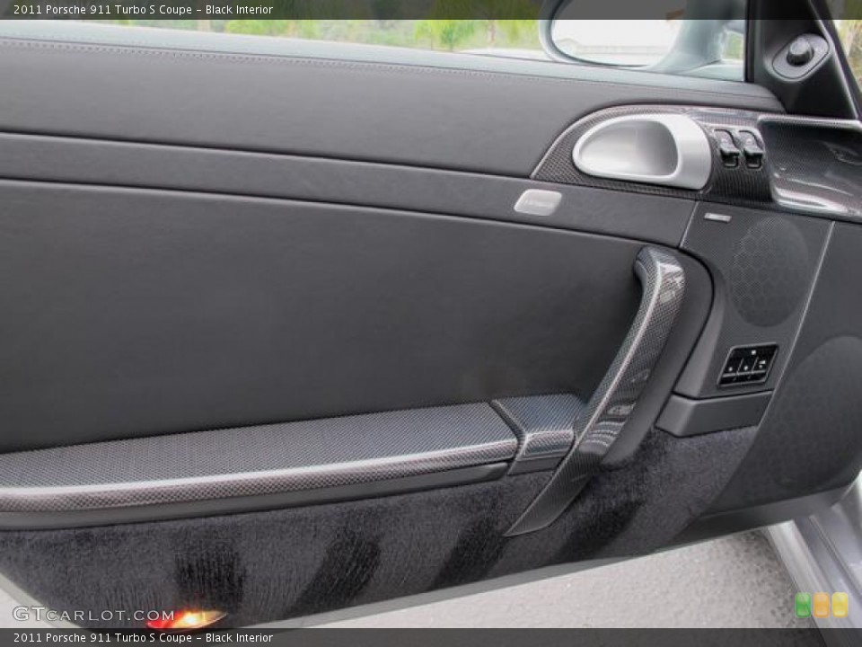 Black Interior Door Panel for the 2011 Porsche 911 Turbo S Coupe #65073044