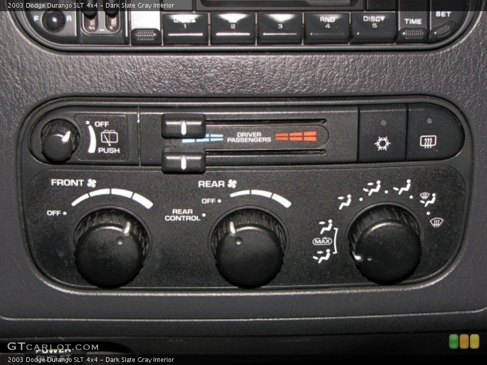 Dark Slate Gray Interior Controls for the 2003 Dodge Durango SLT 4x4 #65074943