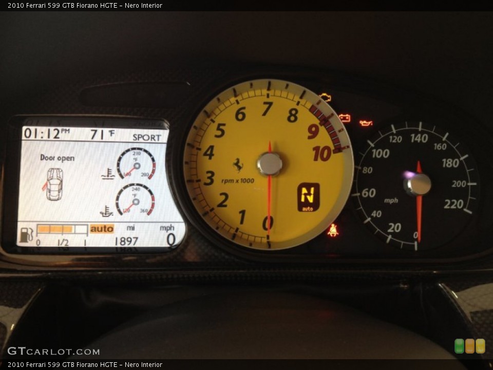 Nero Interior Gauges for the 2010 Ferrari 599 GTB Fiorano HGTE #65078891