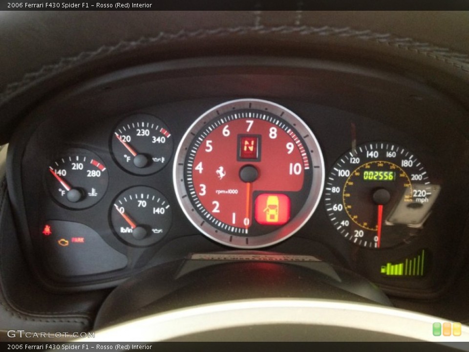 Rosso (Red) Interior Gauges for the 2006 Ferrari F430 Spider F1 #65079134